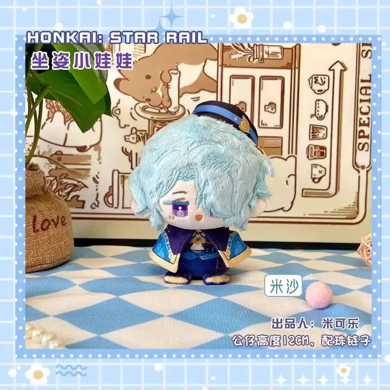 New 10cm Game Honkai: Star Rail Plush Aventurine Dr. Ratio Cute Plush Cartoon Blade Dolls Bag Pendant Keychain Gift