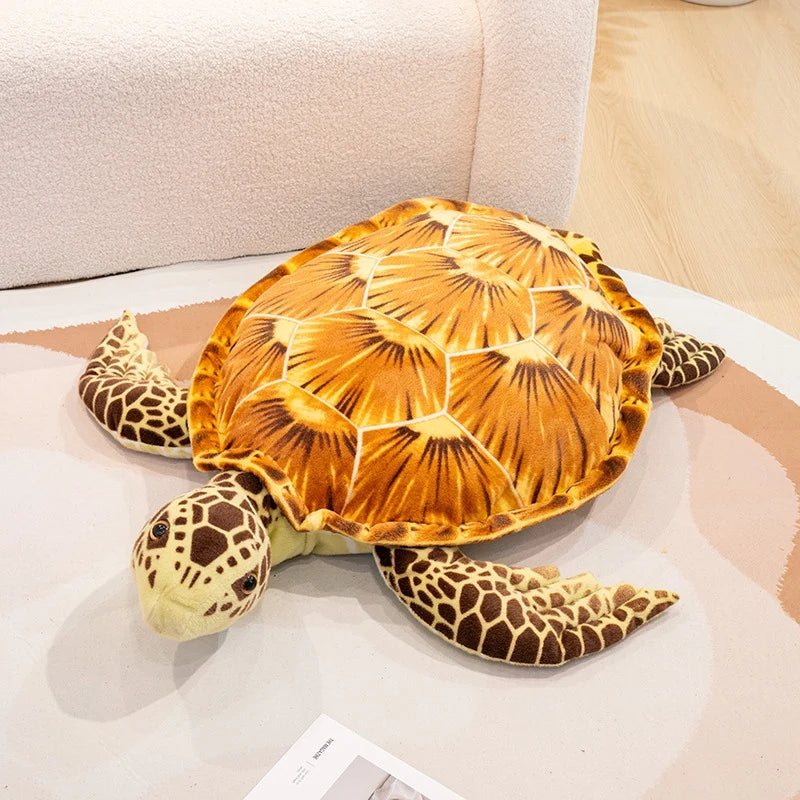 Cute Baby Super Green Simulation Stuffed Tortoise Realistic Sea Turtle Animal Plush Baby Toy Gift Hot Sale Home Decoration Gift