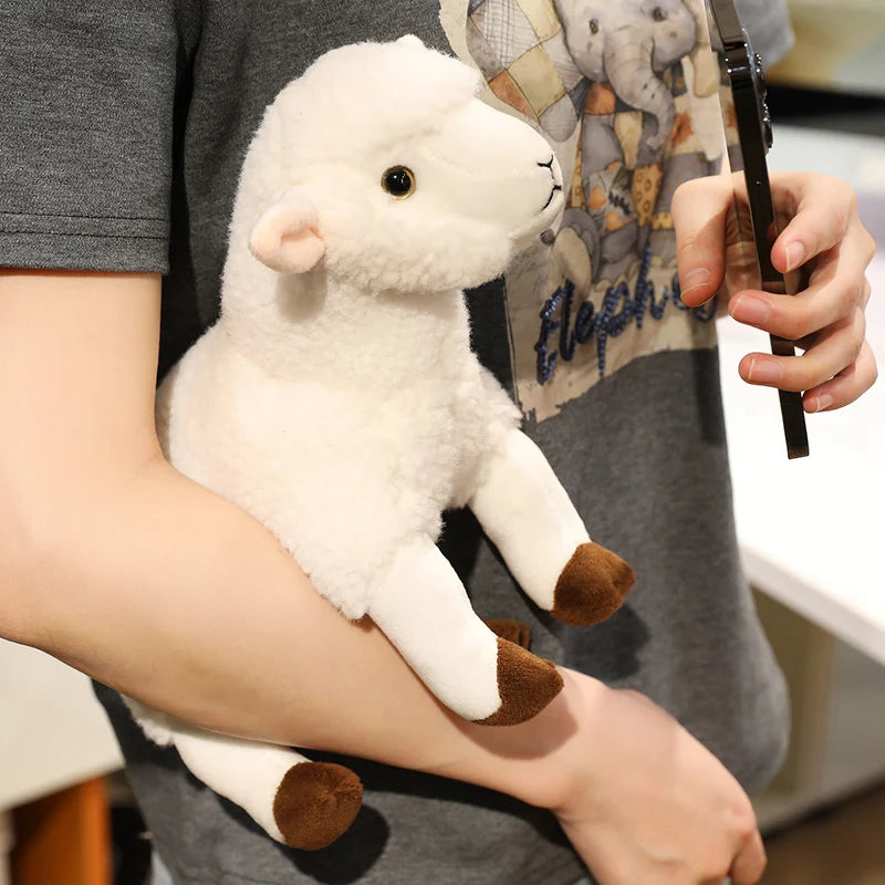 Lifelike White Goat High Fidelity Anime Cute Plushie Sheep Plush Toys Animals Simulation Stuffed Doll Kawai Toy Gifts For Kids