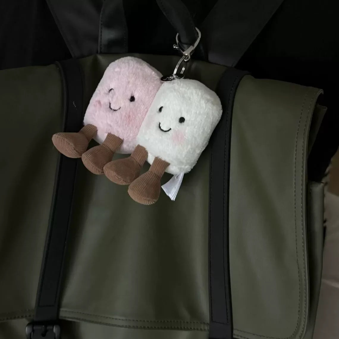 Hot Selling Spot Fun Jelly Cat Pair Cotton Candy Bag Pendant Plush Toy Pendant Keychain Soothing Mother And Baby Toy Doll Gift
