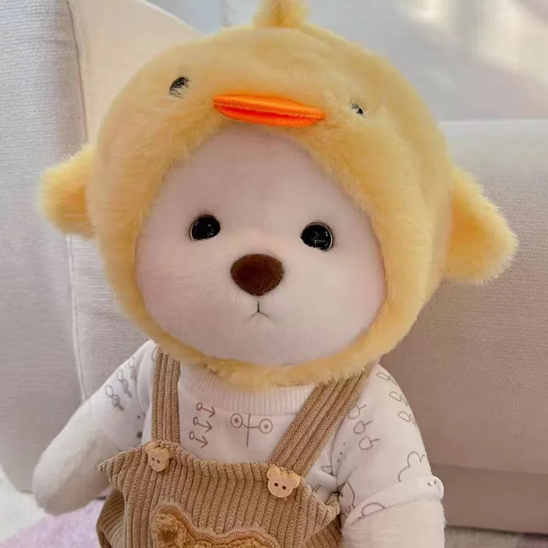 30cm High Quality Handmade Bear Plush Toy Cosplay Change Dress Cloth Girl Hug Cuddly Plushie Doll for Girlfriend Christmas Gift