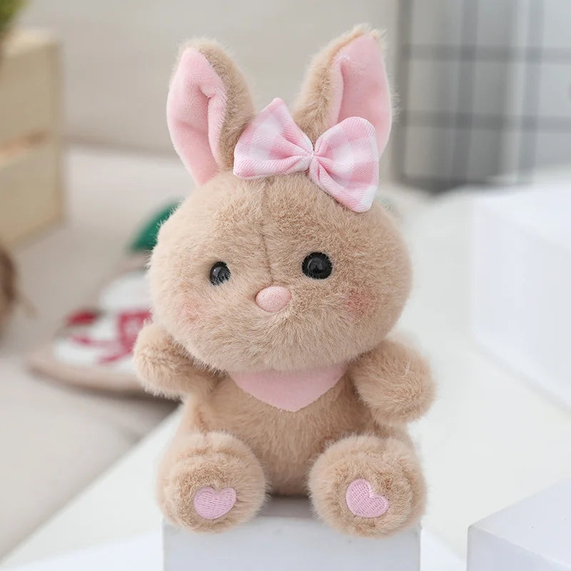 16cm Kawaii Creative Scented Bow Rabbit Plush Pendants Cute Cartoon Rabbit Keychain Pendant Backpack Decor Girls Birthday Gifts