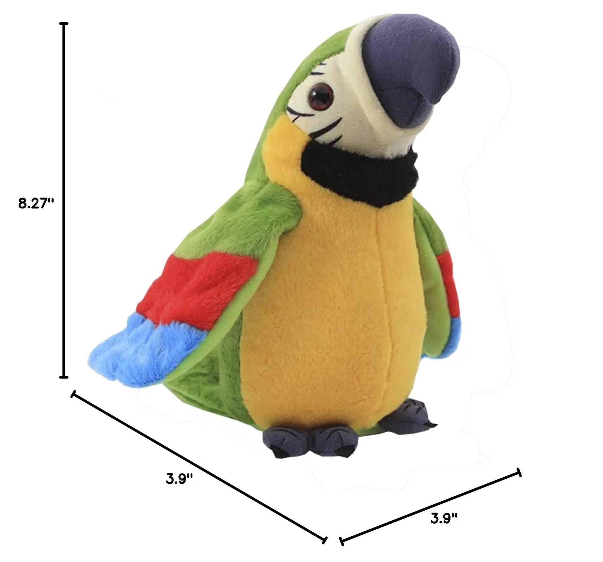 Talking Macaw Parrot Repeat What You Say Stuffed Animal Plush Toy Electronic Record Animated Bird Speaking Parrot Pet Plush Toys