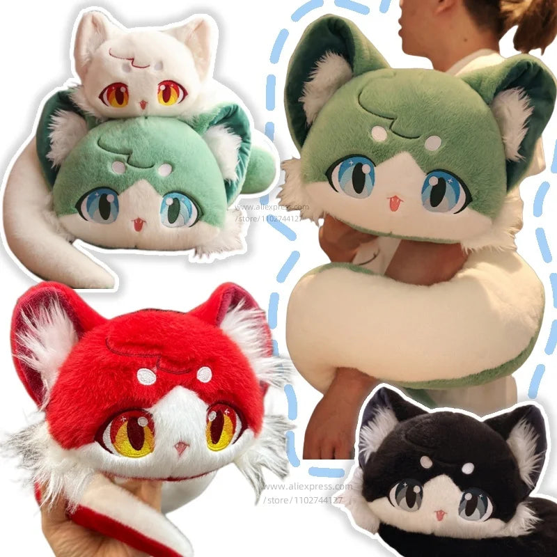 Fairy Doll Stuffed Snake Immortal Plushie Anime Figure Game Doll Fox Face Snake Plush Toy for Kids Birthday Gift