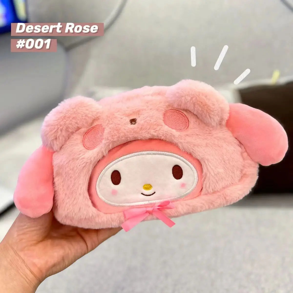 “Kawaii Plush Pencil Case - Cute Character-Themed Fluffy Pen Pouch, Soft Stuffed Stationery Organizer for School & Office, Adorable Storage for Pens, Pencils & Supplies”