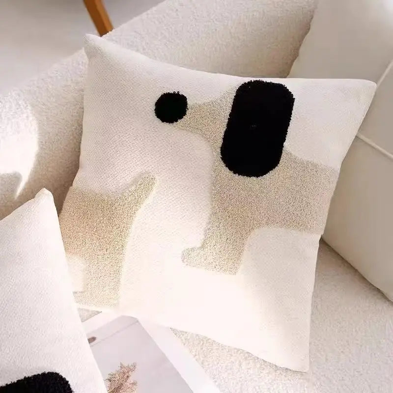 Playful Pup Embroidered Pillow Cover – Square & Lumbar