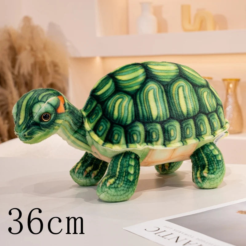 Cute Baby Super Green Simulation Stuffed Tortoise Realistic Sea Turtle Animal Plush Baby Toy Gift Hot Sale Home Decoration Gift