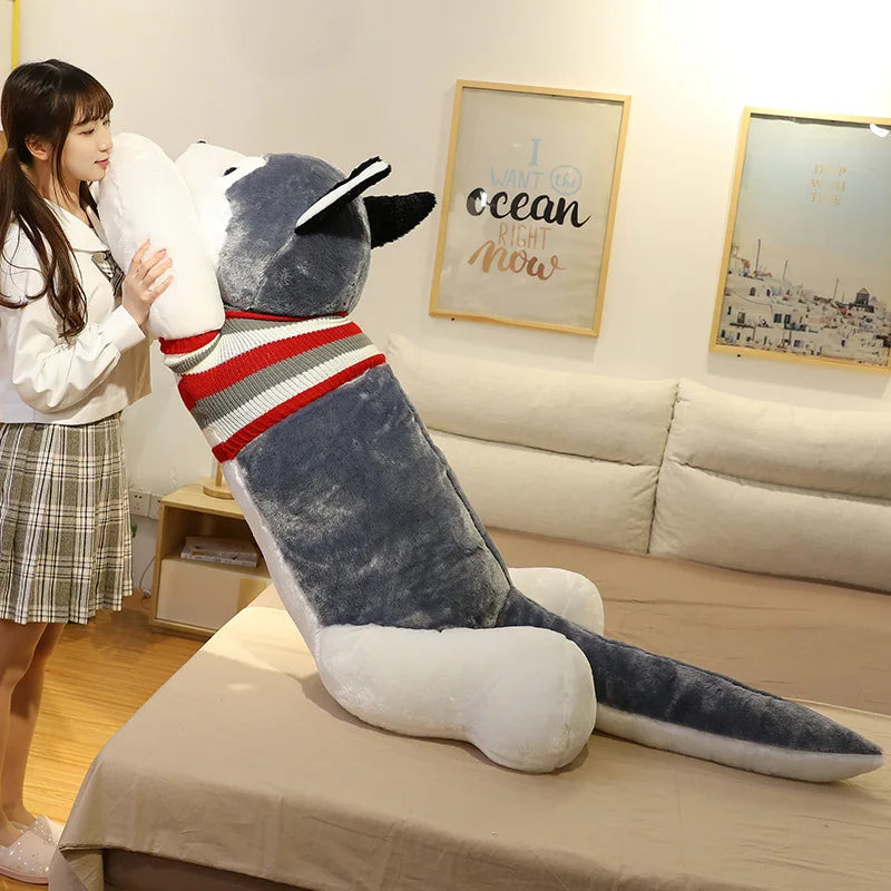 Hot Sale Lovely Lifelike Siberian Husky Dog Plush Stuffed Animal Toys Dolls Plush Pillow Cushion Pet Dog Baby Kids Gifts