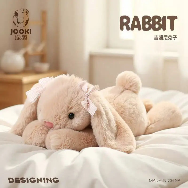 35cm New Simulated Shy Rabbit Doll Stuffed Plush Toy Cartoon Anime Cute Pillow Pillow Pillow Children's Birthday Gift Fun Doll