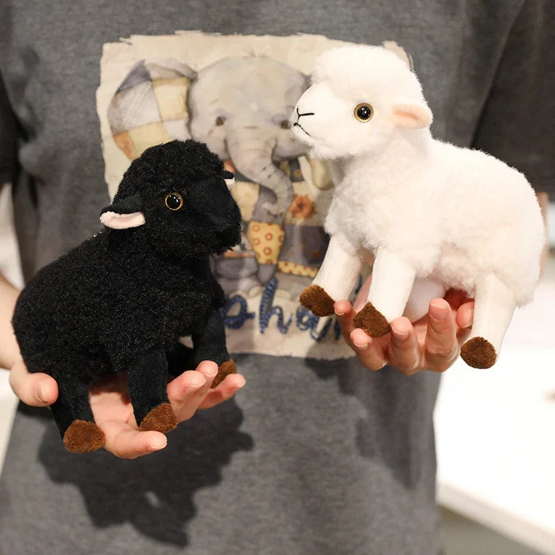 Hot Sale Realistic Sheep Plush Toys Soft Stuffed Standing Sheep Doll Pendants Cute Delicate Keychian Pendants Bags Decor