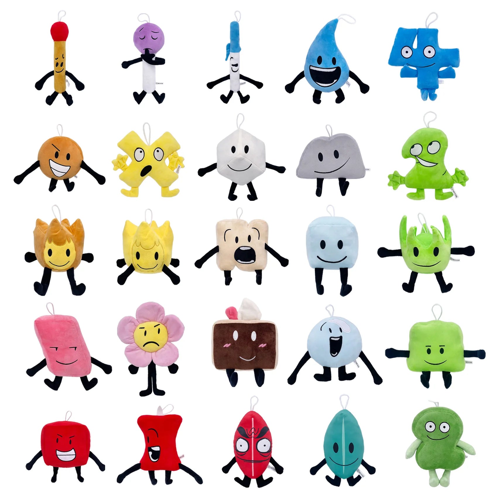Arrival BFDI Battle For Dream Island Plush Toy 70 Stuffed Doll Soft Animal X Number Blintz Block Marker Stapler French Fries