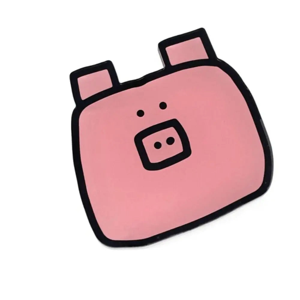 Playful Acrylic Drink Coaster, 8.5 × 8.7 cm Character Cup Mat in Six Designs for Coffee Tables, Desks and Cheerful Gifts