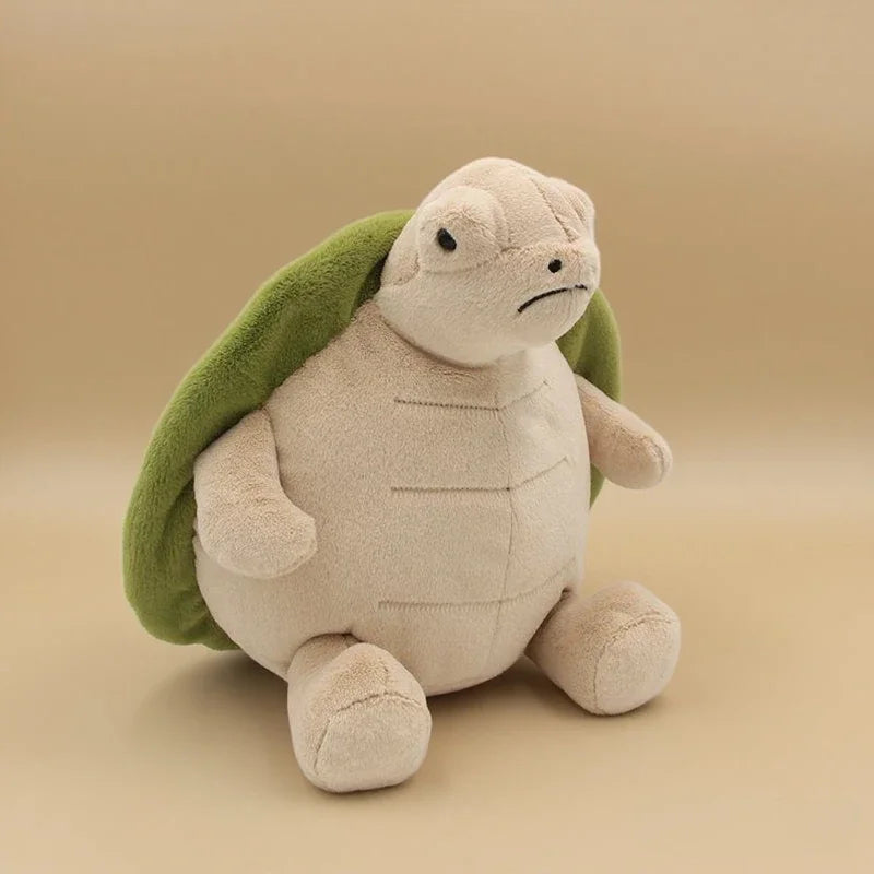 “28cm Turtle Plush Toy - Shelly the Soft Cuddly Stuffed Turtle, Healing Companion with ‘Patience Blooms’ Charm for Kids & Adults”
