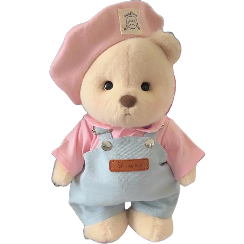 30cm Handmade Teddy Tale Bear Plush Toy Change Dress Baby Crawling Cloth Girl Hug Cuddly Plushie Doll for Girlfriend Gift