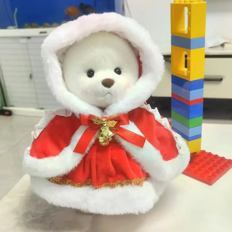 30cm High Quality Handmade Bear Plush Toy Cosplay Change Dress Cloth Girl Hug Cuddly Plushie Doll for Girlfriend Christmas Gift