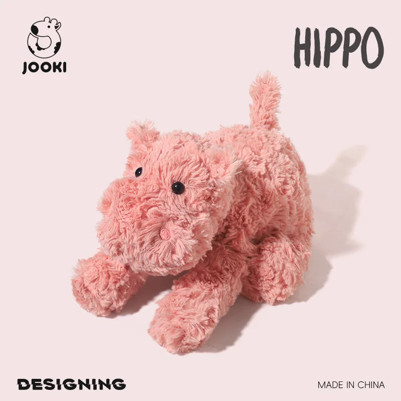 Pink Hippo Stuffed Plush Toys Cute Hippopotamus Sleep Pillow Companion Home Decor Adorable Gift Doll Birthday for Kids Girls Boy
