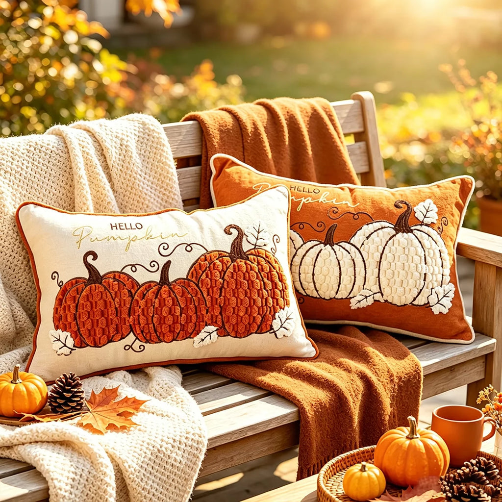Autumn Harvest Lumbar Pillow Cover – 30 × 50 cm