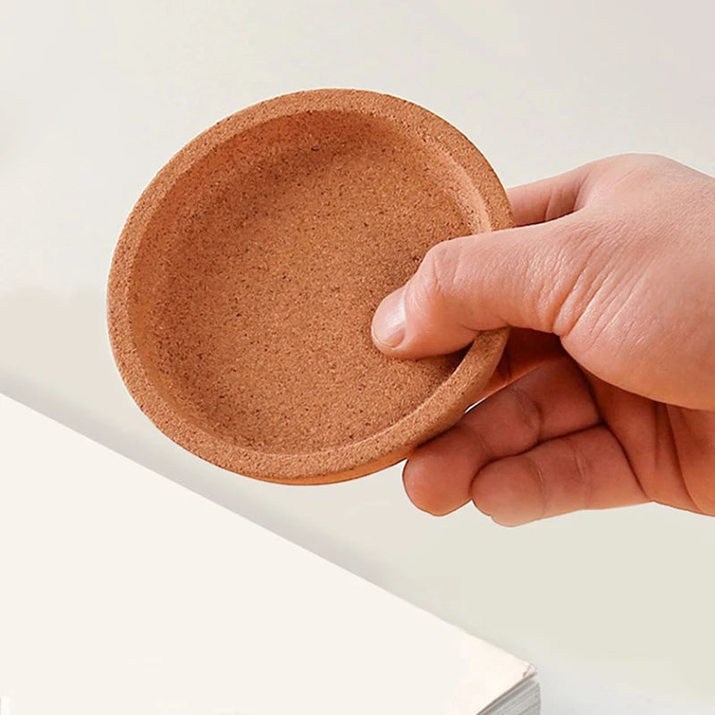 Natural Cork Drink Coaster, Single Lightweight Cup Mat for Coffee Tables, Home Offices and Everyday Dining