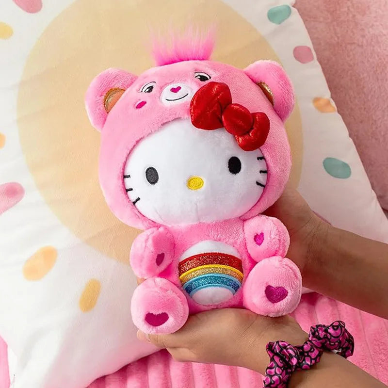 Meet the Dreamy Sanrio x Care Bears Crossover Plushies: 30cm of Rainbow Magic!