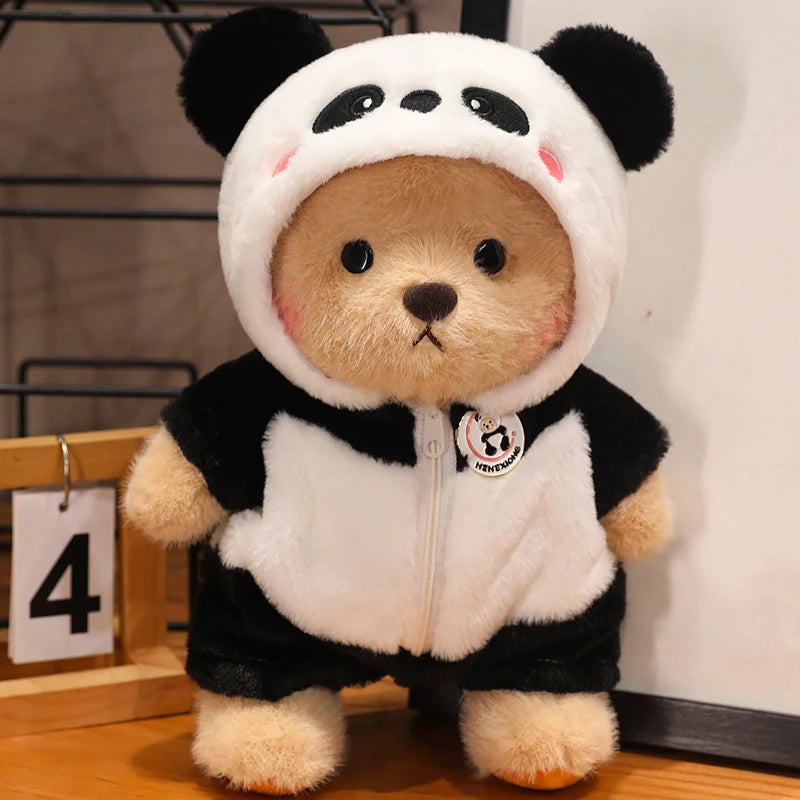 Kawaii Giant Bear Cosplay Panda Doll Creative Plush Toy Cartoon Zoo Animal Plushie Throw Pillow Birthday Xmas Gift Home Decor