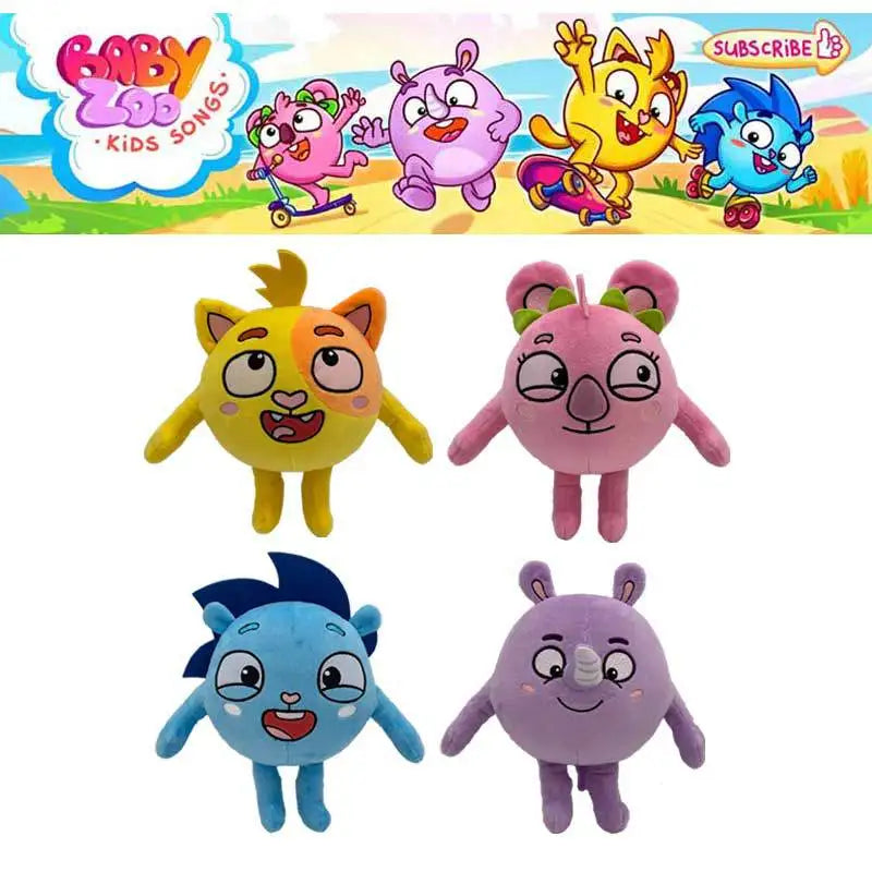 Baby Zoo Kids Songs Plushie Toy Cartoon Hedgehog Koala Rhino Cat Stuffed Animal Soft Doll Educational Gift for Children Birthday