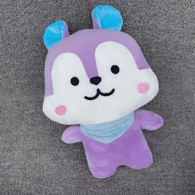 Kpop Squirrel Doll Plush Kawaii Line Friend Anime Hobby Mang Plush Pillow 2023 New PP Cotton Purple Doll For Kid Birthday Gift