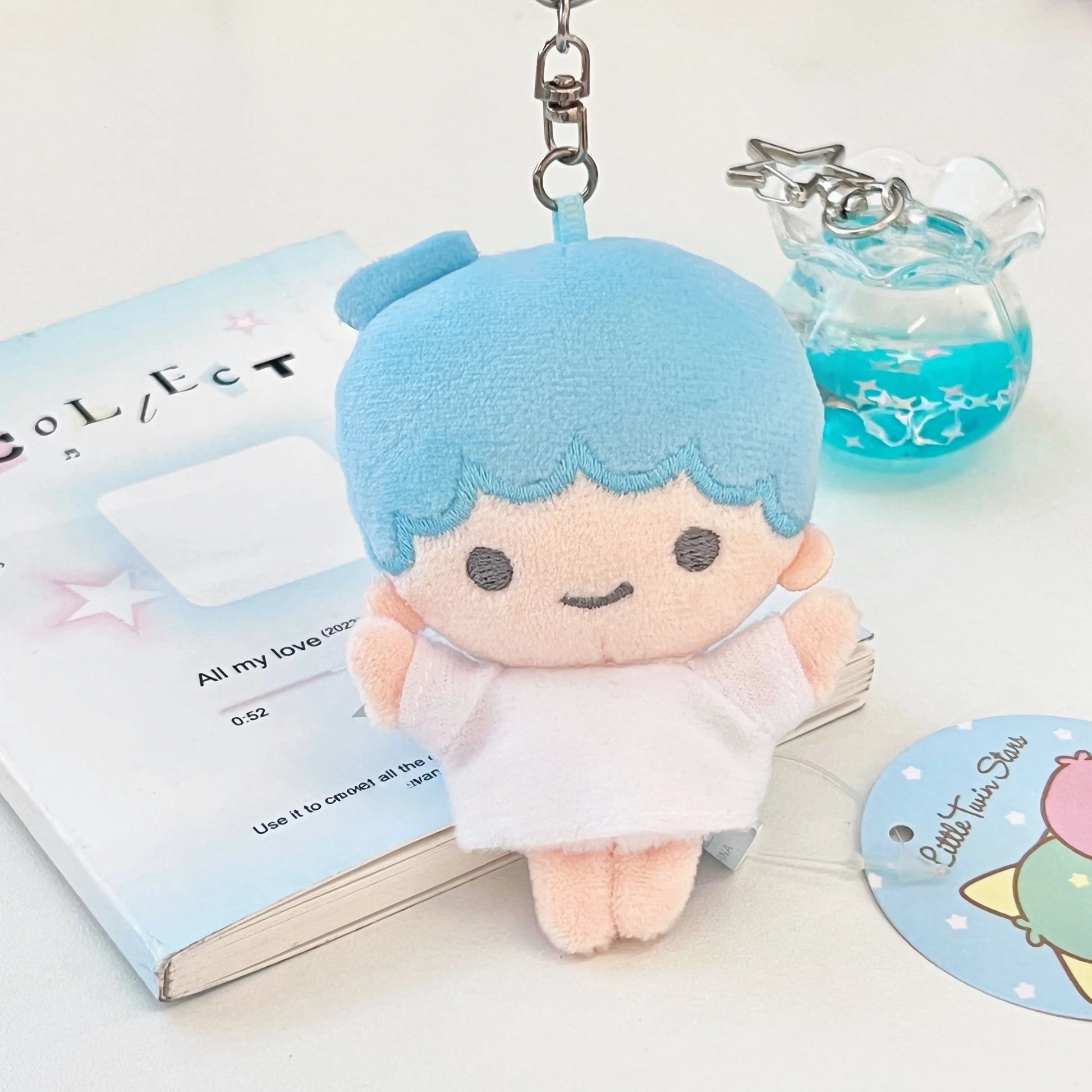 “Little Twin Stars Plush Keychains - 10cm Cute Angel Twin Girls Stuffed Toy Keychain, Soft Kawaii Pendant for Backpack/Keys, Gift for Sanrio Fans & Kids”