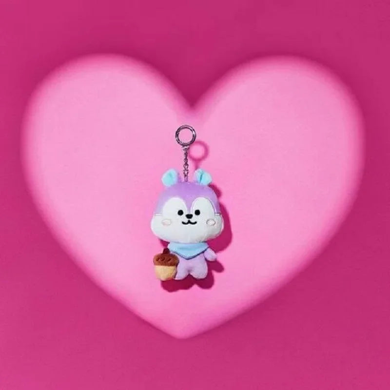 Kpop Squirrel Doll Plush Kawaii Line Friend Anime Hobby Mang Plush Pillow 2023 New PP Cotton Purple Doll For Kid Birthday Gift