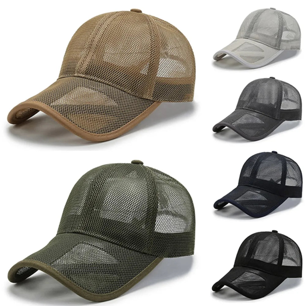 Ultra-Breathable Full Mesh Sun Protection Baseball Cap for Men and Women