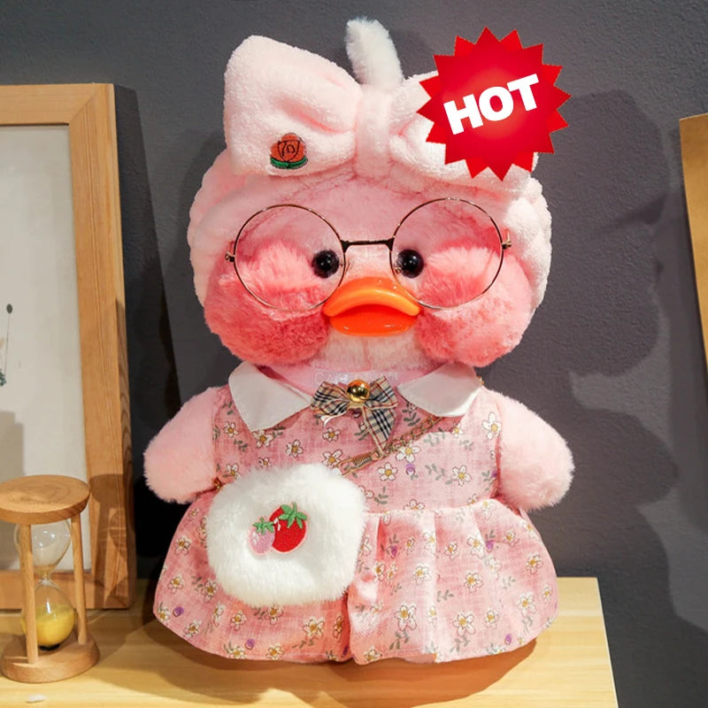 New plush Cute Lafan Duckes Cafe Duckes 30cm Doll Plush Toy Stuffed Soft Doll Kawaii Animal Pillow Birthday Gift for Kids