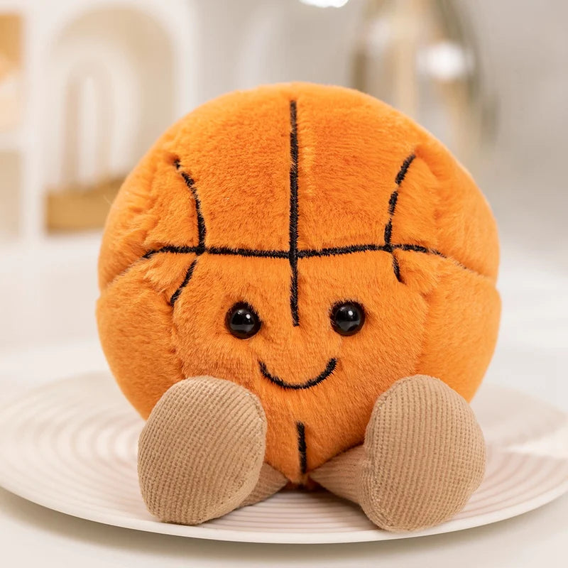 Adorable Basketball Football Tennis Baseball Billiards Plush Toys Soft Stuffed Balls Pillow Christmas Birthday Presents for Boys