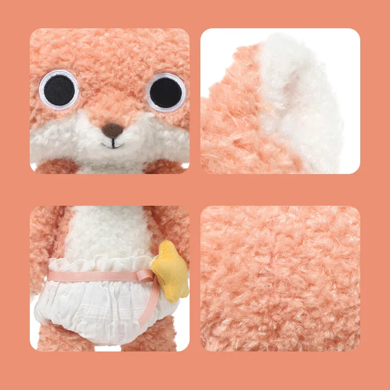 28CM Cartoon Fox Plush Toy Super Soft Stuffed Animal Fox Baby Appease Doll For Birthday Gifts Home Decor Kids Gift Getaway