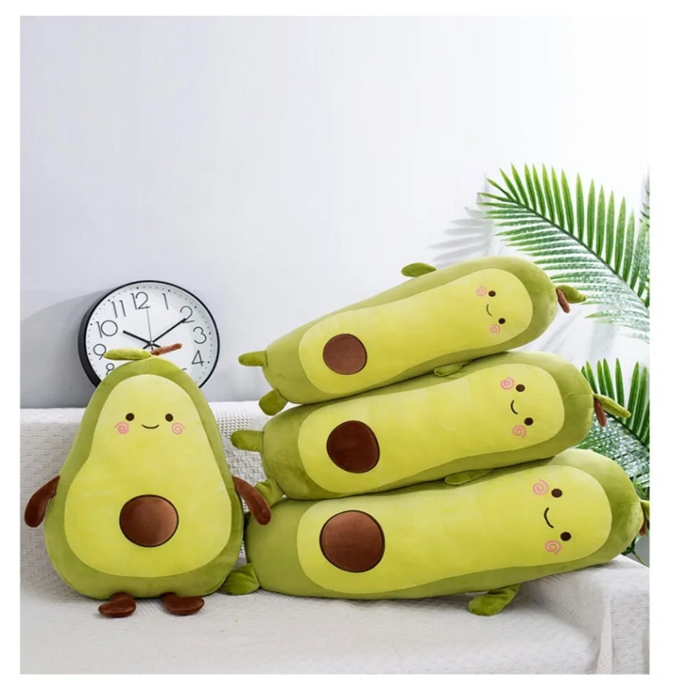 Adorable Kawaii Stuffed Avocado Doll - Giant Green Plush Toy, Ideal Big Sleeping Pillow & Cute Birthday Gift for Girls