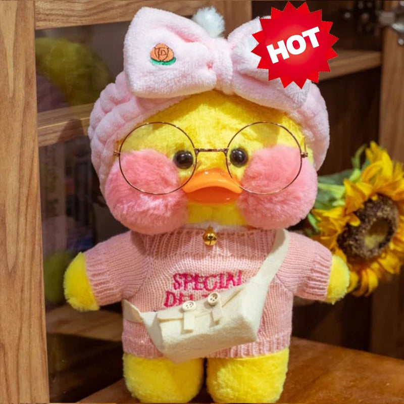 New plush Cute Lafan Duckes Cafe Duckes 30cm Doll Plush Toy Stuffed Soft Doll Kawaii Animal Pillow Birthday Gift for Kids