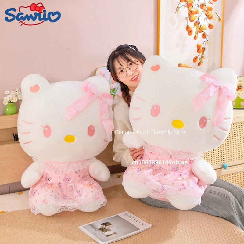 30/40/50/70CM Big Size Sanrio Hello Kitty Cartoon Anime Plush Stuffed Doll Room Decoration Cute Pillow Plushies Ornaments Gifts