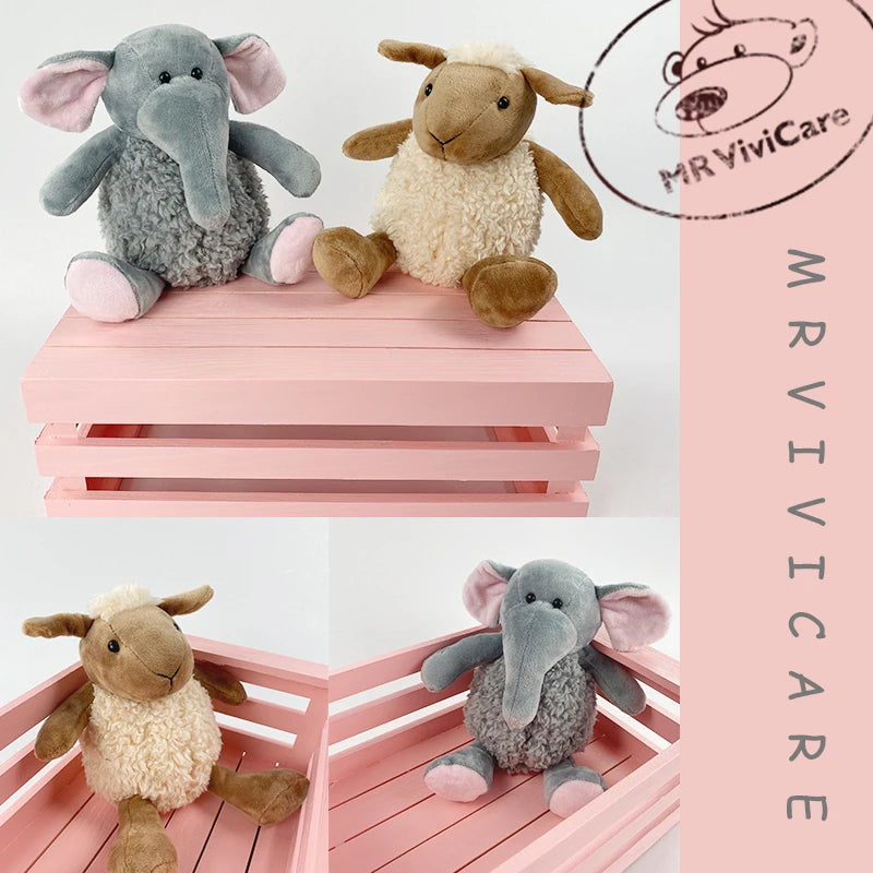 20cm Sean Sheep Alpaca Plush Doll Cute Animal Doll Soft Cotton Stuffed Doll Children's Plush Toy Sleeping Partner Birthday Gift