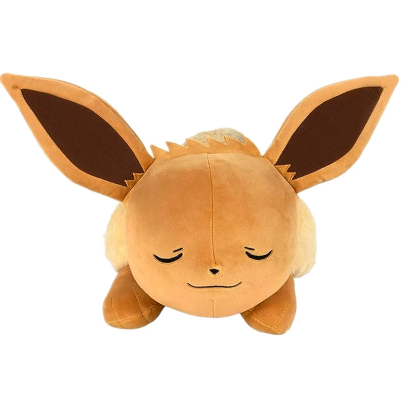 “Pokemon Sleeping Eevee Plush Doll - 50cm Large Soft Cuddly Stuffed Animal Toy, Comforting Companion with Healing Vibe for Pokémon Fans & Kids