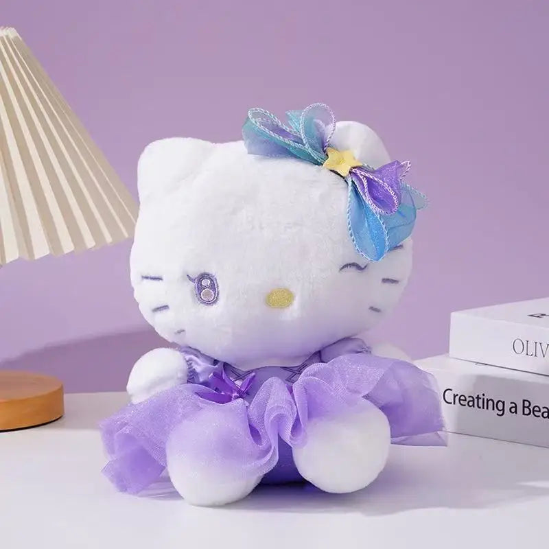 Sanrio Kuromi Plush Toy Cartoon Anime Melody Big Ear Dog Galaxy Supernova Series KT Cat Plush Toy Gift for Girlfriend's Birthday