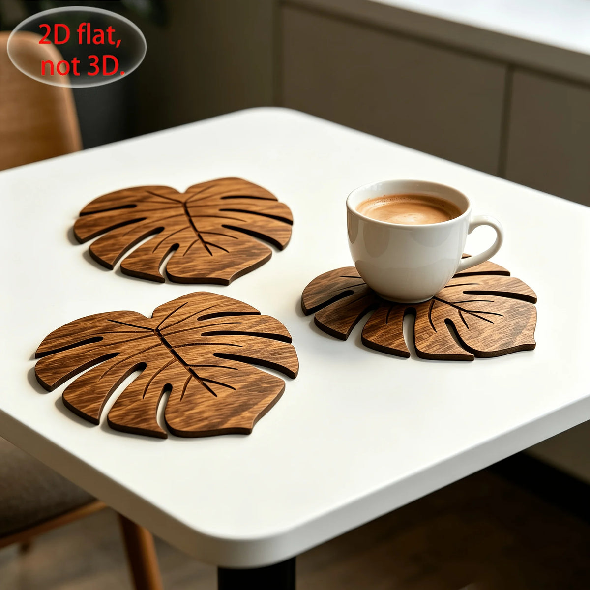 Turtle Shell Wooden Drink Coasters, Choice of 2 or 5 Cup Mats for Playful Coffee Tables and Nature-Inspired Home Decor