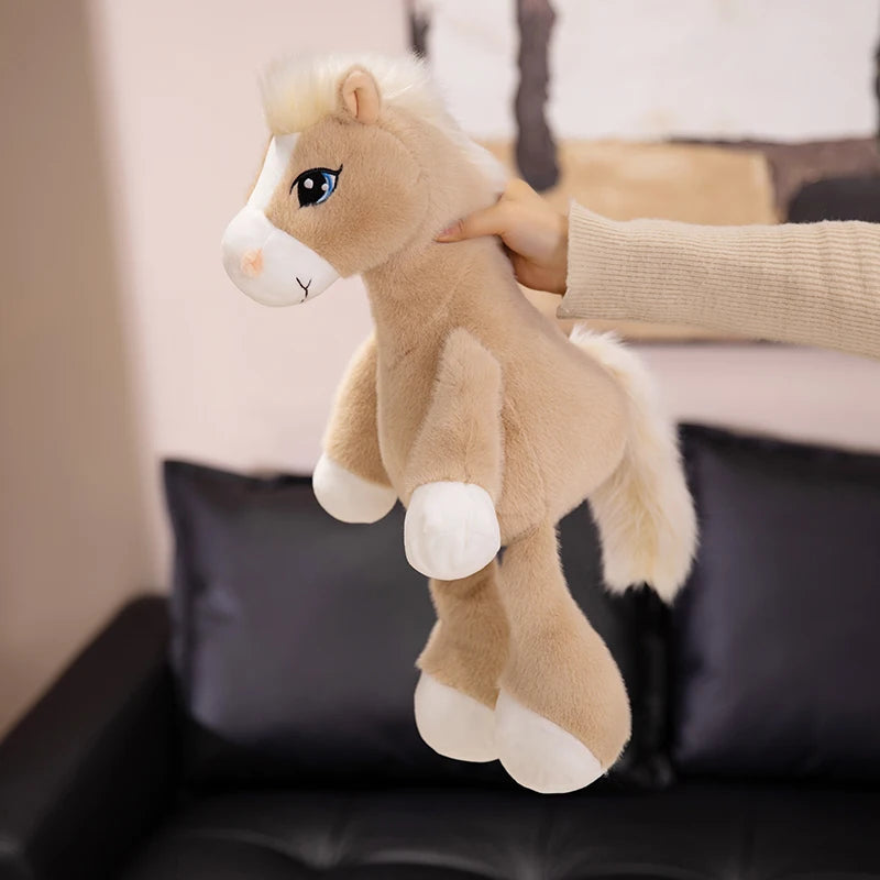 22cm Cute Big Eyes Horse Plush Dolls Soft Catton Stuffed Animal High Quality Plush Toys Classic Birthday Gift For Childrens