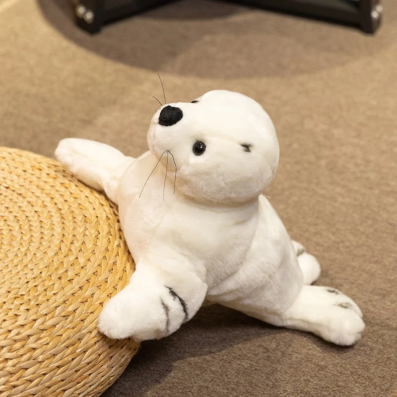 Simulation Sea World Animal White Sea Lion Seals Plush Doll Cute Cartoon Sea Lion Stuffed Toy For Children Kids Girls 32/38cm