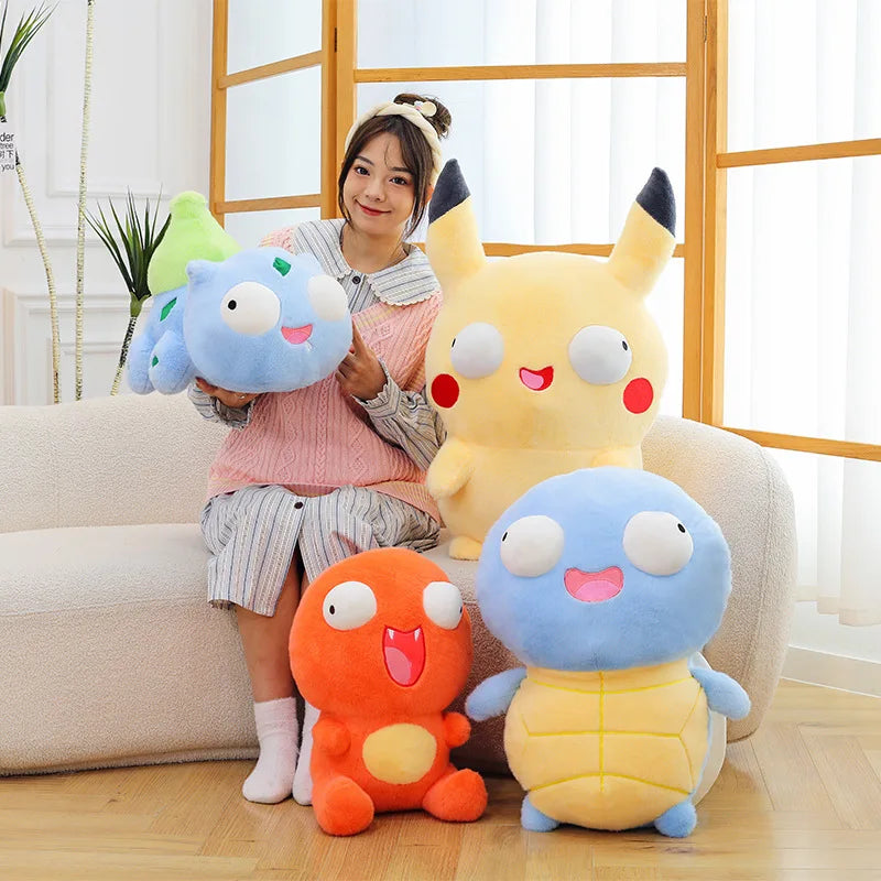 23cm Cute Pokemon Series Plush Toys Pikachu Little Fire Dragon Soft Turtle Christmas Sleeping Pillow Plushier Doll Gift