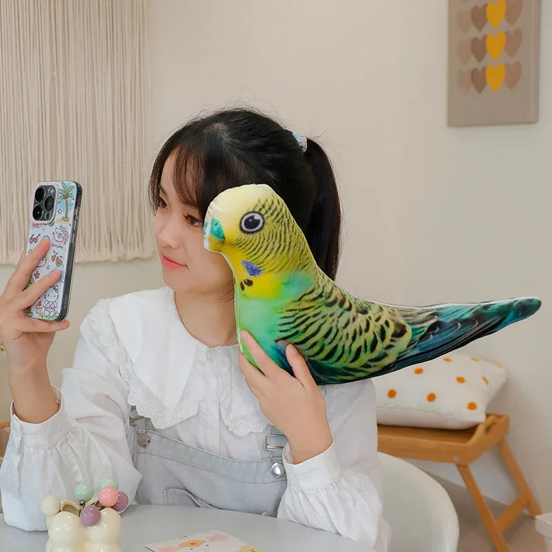 Simulation 3D Bird Plush Toy Stuffed Goose Chicken Rooster Hen Duck Pigeon Dove Parrot Pheasant Mandarin Duck Pillow Cushion