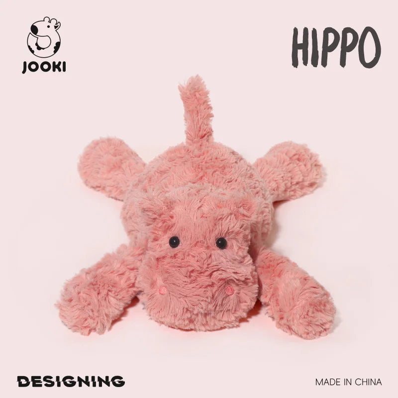 Pink Hippo Stuffed Plush Toys Cute Hippopotamus Sleep Pillow Companion Home Decor Adorable Gift Doll Birthday for Kids Girls Boy