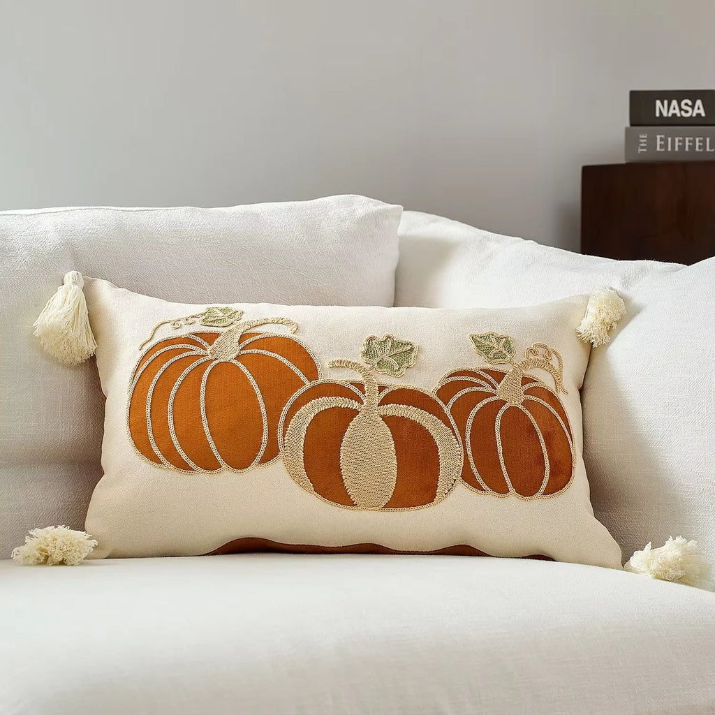 Autumn Harvest Lumbar Pillow Cover – 30 × 50 cm