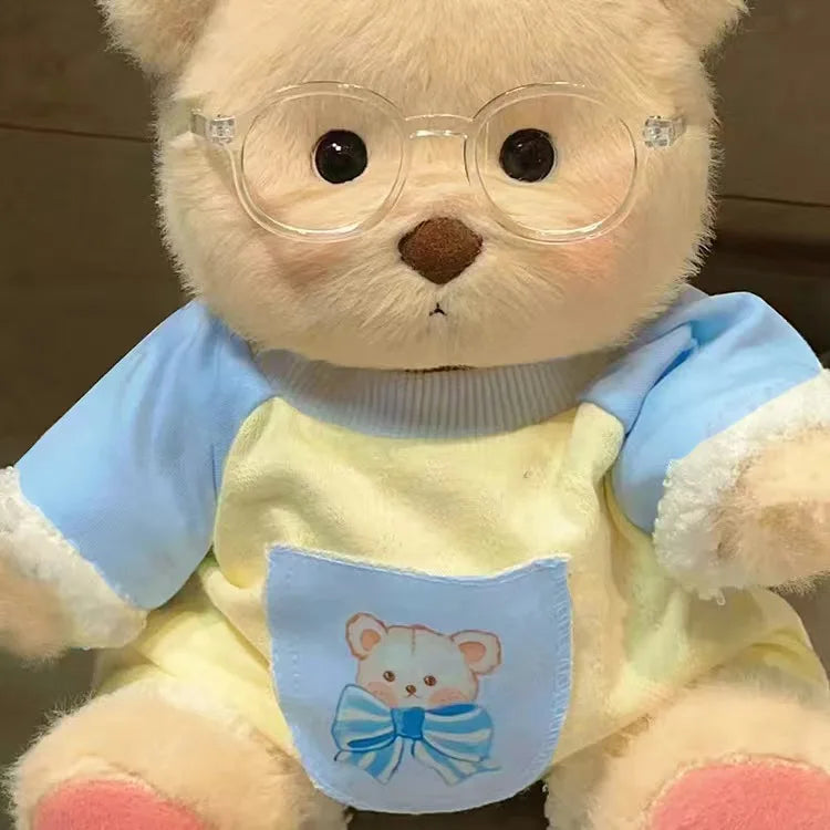 30cm High Quality Handmade Bear Plush Toy Cosplay Change Dress Cloth Girl Hug Cuddly Plushie Doll for Girlfriend Christmas Gift