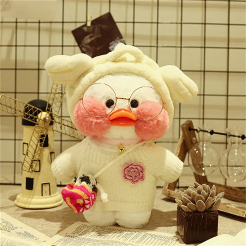 New plush Cute Lafan Duckes Cafe Duckes 30cm Doll Plush Toy Stuffed Soft Doll Kawaii Animal Pillow Birthday Gift for Kids