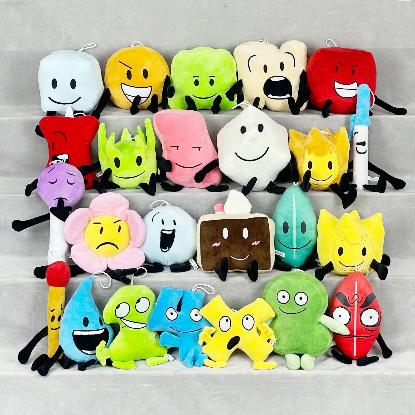 Arrival BFDI Battle For Dream Island Plush Toy 70 Stuffed Doll Soft Animal X Number Blintz Block Marker Stapler French Fries