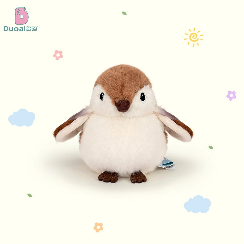 Kawaii Bird Plush Toys Cute Lifelike Parrot Sparrow Plush Toy Mini Artificial Bird Plush Doll Room Decor Kid Birthday Xmas Gifts