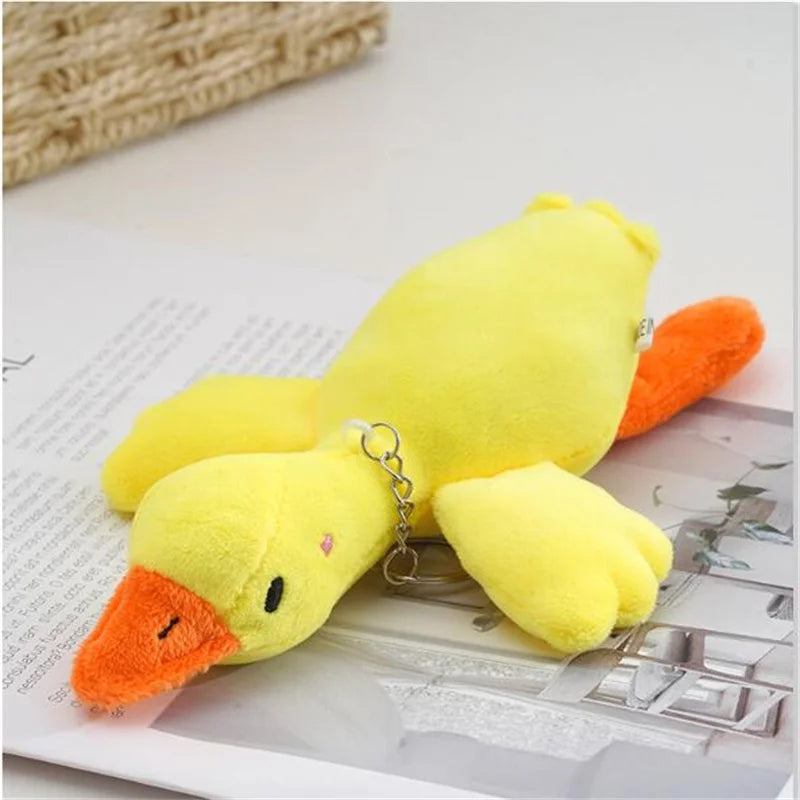 15cm Big Goose Plush Toy Cute Pendant  Stuffed Animal Bag Doll Keychain For Girls Christmas Gift Wedding Party Decor 3 Color